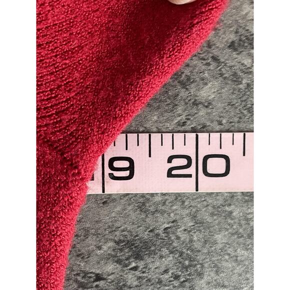 Soft Surroundings Sweater Womens Medium Red Holiday Full Zip Cozy Knit - Picture 8 of 10